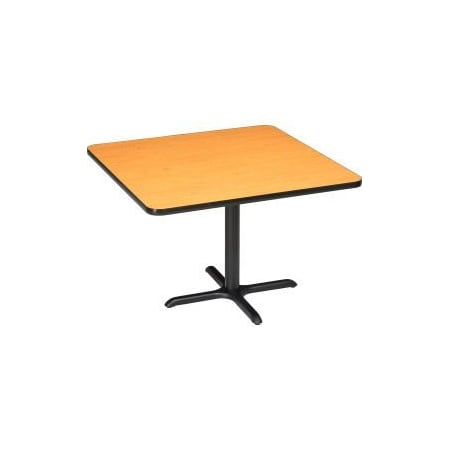 National Public Seating Interion 42" Square Restaurant Table, Oak 695675OK